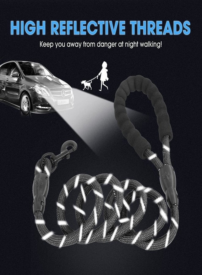 KIDWILL Nylon Dog Belt with Comfortable Padded Handle and Highly Reflective Stylish Black Rope Dog Cord Training Leash for Medium Sized Dogs with Strong Hook Walking & Training to Puppy - Image 4